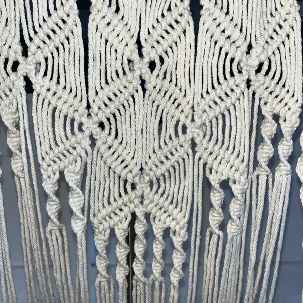 Boho macrame hanging shelf